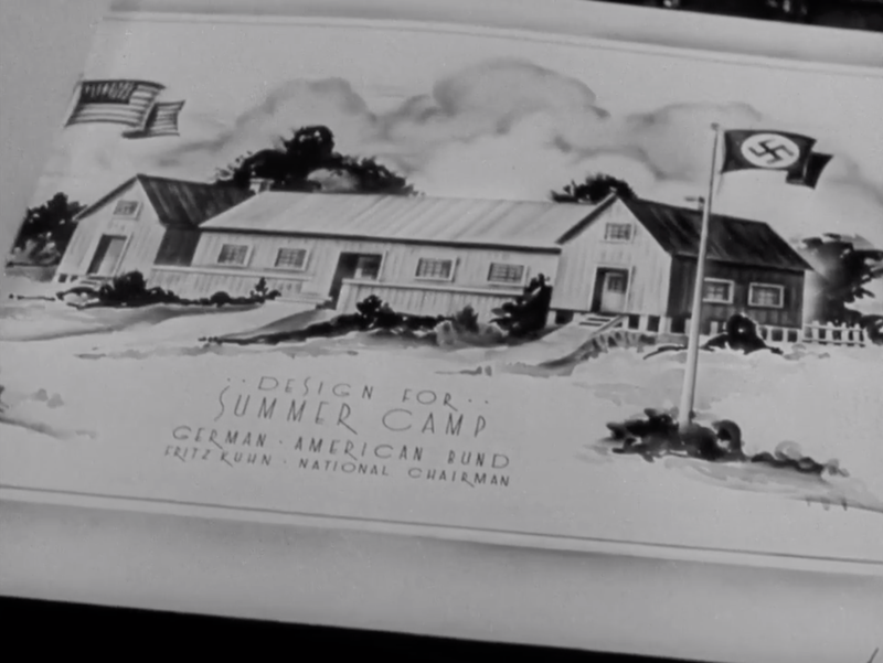 Plans for a Nazi summer camp in the U.S. seen in the 1938 film “Inside Nazi Germany”
